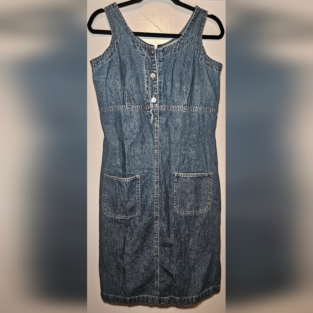 Vintage Women's Blue Denim Sleeveless Dress